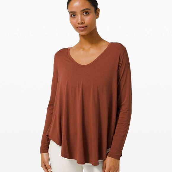 NWT Lululemon Up For Down Time Top Terracotta 6 - Picture 1 of 11